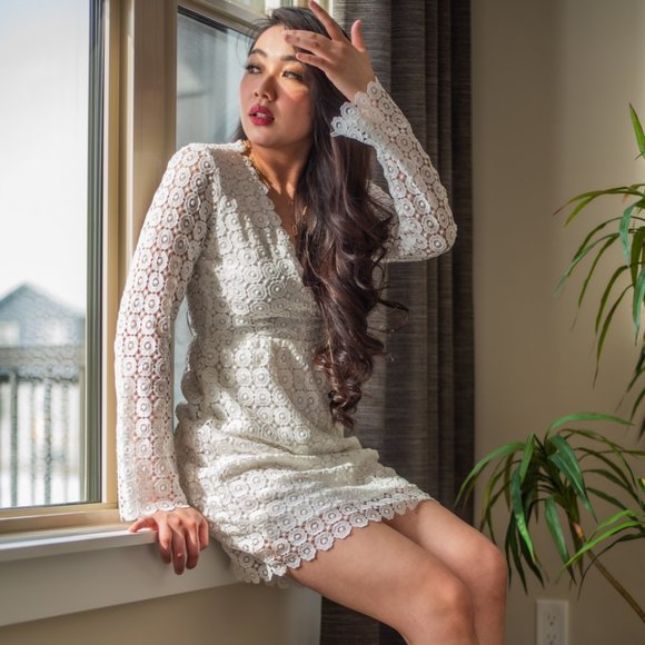 Boutique ☀️ Boho Mia White Crochet Dress - Picture 2 of 5
